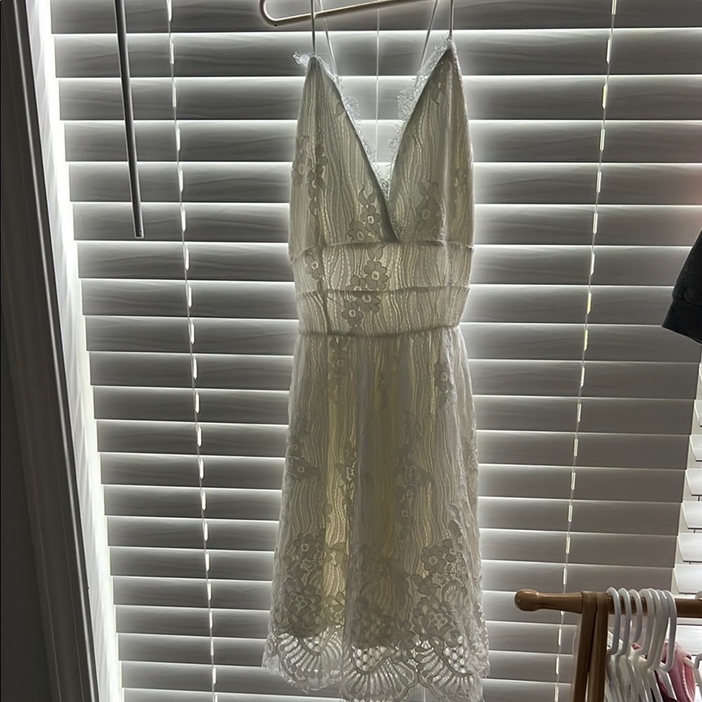 Elegant White Lace Dress